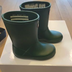 Hunter kids boots in green